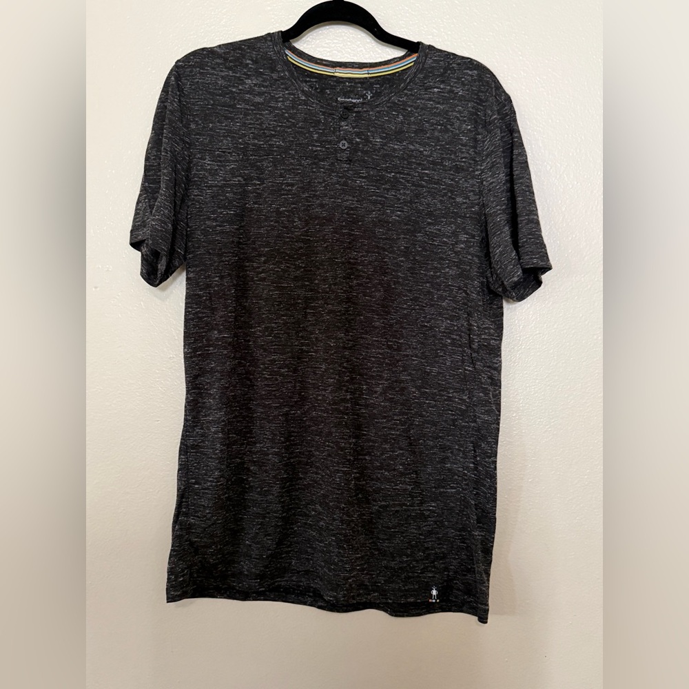 Smartwool Merino Sport 150 Henley - Black Heather - Men's Size Medium